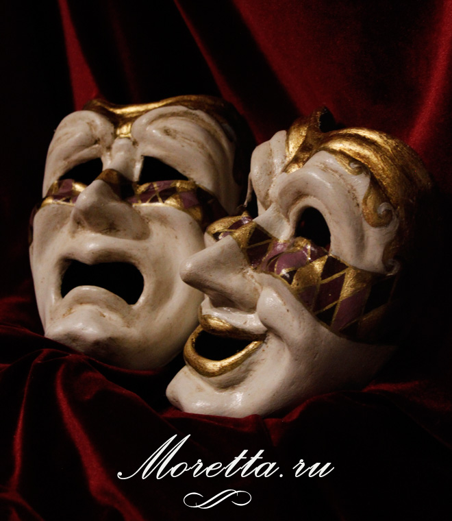 Венецианские маски Эмоции комедии Дель Арте2